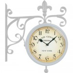 Часы для сада GARDEN SHOW Grand Central 25x28x9 см белые