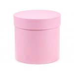 Подарочная коробка круглая розовая 15х15 см