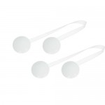 Клипсы магнитные для штор пластик белые 180 мм d35 мм 2 шт