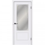 Межкомнатная дверь Айова остекленная Белая 60х200 cм