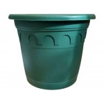 Горшок Soparco Roma d32,2 см 11,5 л полипропиленовый зеленый с поддоном