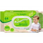 Купить Салфетки влажные Pamperino Eco biologico детские с пластиковым клапаном 64 шт