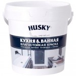 Краска интерьерная HUSKY Kitchen and Bathroom матовая белая 0,9 л
