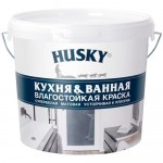 Краска интерьерная HUSKY Kitchen and Bathroom матовая белая 5 л