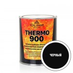 Эмаль OLIMP Thermo 900 полуматовая черная 0,8 л