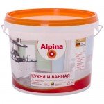 Купить Краска интерьерная ALPINA Кухня и Ванная матовая белая 2,5 л