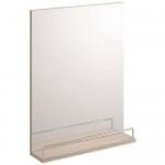 Зеркало для ванной Cersanit Smart 65х50 см с полкой светлый ясень