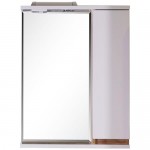 Шкаф зеркальный навесной АСБ-Мебель Марко с подсветкой 60 см белый дуб