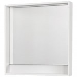 Купить Зеркало для ванной AQUATON Капри 85х80 см с подсветкой и полкой белое