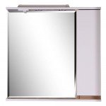 Зеркальный шкаф АСБ-Мебель Марко 80 см с подсветкой белый дуб