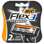Купить Сменные картриджи для бритвы BIC Flex 3 Hybrid 2 шт