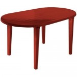 Стол разбираемый 140х80 см пластик красный
