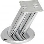 Мебельная опора JET  сталь хром/серый 60х110х110 мм