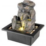 Фонтан садовый Rock LED 17,5х21х24 см в ассортименте