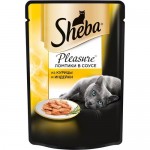 Влажный корм для кошек Sheba кусочки в соусе с курицей и индейкой 85 г