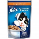 Купить Влажный корм для кошек Felix кусочки в желе с индейкой 85 г