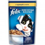 Влажный корм для кошек Felix кусочки в желе с курицей 85 г