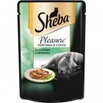 Купить Влажный корм для кошек Sheba кусочки в соусе с курицей и кроликом 85 г