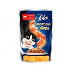 Влажный корм для кошек Felix Sensation кусочки в желе с говядиной 85 г