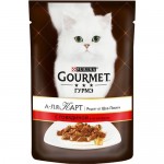 Купить Влажный корм для кошек Gourmet A la Carte цельные кусочки с говядиной 85 г