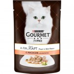 Купить Влажный корм для кошек Gourmet A la Carte цельные кусочки с лососем 85 г
