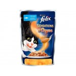 Купить Влажный корм для кошек Felix Sensations кусочки в соусе с треской 85 г
