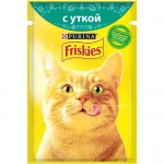 Купить Влажный корм для кошек Friskies кусочки в соусе с уткой 85 г
