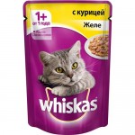 Влажный корм для кошек Whiskas кусочки в желе с курицей 85 г