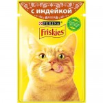 Купить Влажный корм для кошек Friskies кусочки в соусе с индейкой 85 г