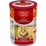 Купить Влажный корм для кошек Родные корма с ягненком 410 г
