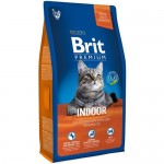 Купить Сухой корм для кошек Brit Premium Indoor курица в соусе 800 г