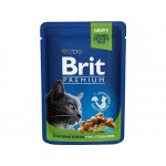 Купить Влажный корм для кошек Brit Premium цельные кусочки с курицей 100 г