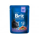 Купить Влажный корм для кошек Brit Premium цельные кусочки с треской 100 г
