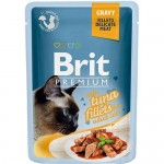 Купить Влажный корм для кошек Brit Premium кусочки в соусе с филе тунца 85 г