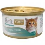 Влажный корм для кошек Brit Care паштет с куриной грудкой и сыром 80 г