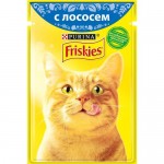 Купить Влажный корм для кошек Friskies кусочки в соусе с лососем 85 г