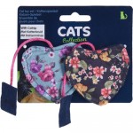 Набор игрушек для кошек Сердце Цветы текстильная 12x10 см 2 шт