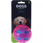 Мячик для собак DOGS Collection с погремушкой пластиковый 8 см в ассортименте