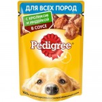 Купить Влажный корм для собак Pedigree кусочки в соусе с индейкой 85 г