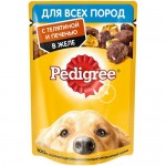 Купить Влажный корм для собак Pedigree Mini кусочки в желе c телятиной 85 г