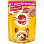 Купить Влажный корм для собак Pedigree Mini паштет с говядиной 80 г