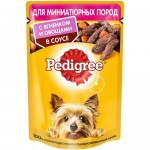 Купить Влажный корм для собак Pedigree Mini кусочки в соусе с ягненком и овощами 85 г