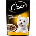 Купить Влажный корм для собак Cesar кусочки в соусе с курицей 85 г