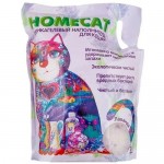 Наполнитель впитывающий Homecat для кошачьего туалета силикагелевый 3,8 л