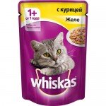 Купить Влажный корм для кошек Whiskas кусочки в желе с курицей 85 г