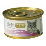 Купить Влажный корм для кошек Brit Care цельные кусочки с тунцом и лососем 80 г