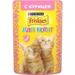 Влажный корм для котят Friskies кусочки в соусе с курицей 85 г